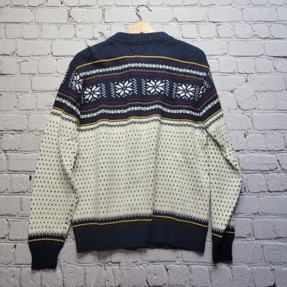 Vintage Alps Knitmeister‎ Nordic Winter Ski Cardigan Sweater Size XL - Picture 10 of 12